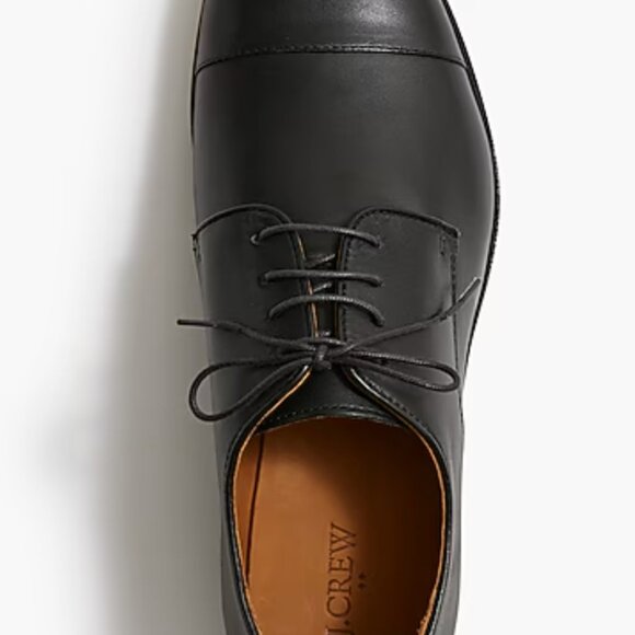 J. Crew Factory Leather cap toe shoes BS113 black 10.5 men’s EUC main image 4